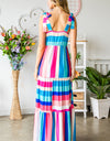 Striped Sleeveless Maxi Dress