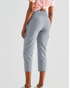 Elastic Waist Cropped Sports Pants