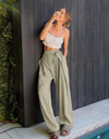 Tied High Waist Wide Leg Pants