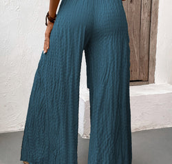 Tied Slit Wide Leg Pants