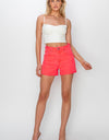 RISEN Full Size High Rise Cuffed Denim Shorts