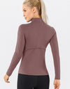 Mock Neck Quarter Zip Active T-Shirt