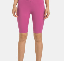 High Waist Biker Shorts with Pockets