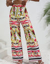 Printed High-Rise Wide Leg Pants