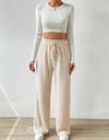 Drawstring Wide Leg Pants