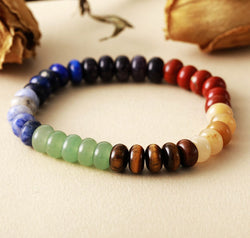 Contrast Natural Stone Bead Bracelet