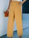 High Waist Wide Leg Pants with Pockets