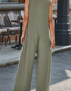 Full Size V-Neck Wide Strap Jumpsuit