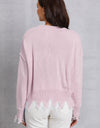 Lip Fringe Round Neck Sweater