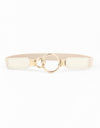 Double Ring Buckle Elastic PU Belt