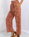 Heimish Right Angle Full Size Geometric Printed Pants in Red Orange