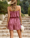 Devine Strapless Layered Smocked Romper