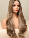 13*2" Lace Front Wigs Synthetic Long Wave 26" 150% Density in Golden Brown