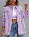 Distressed Drop Shoulder Denim Jacket