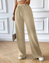 Full Size Drawstring Pocketed Wide Leg Pants