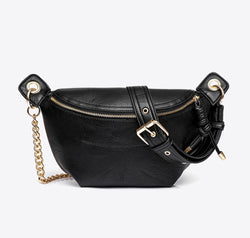 PU Leather Chain Strap Crossbody Bag