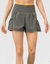 Elastic Waist Pocketed Active Shorts