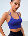 Strappy Scoop Neck Sports Bra