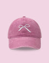 Bow Embroidered Adjustable Cap