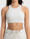 Wide Strap Cropped Sport Tank