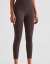 Wide Waistband Sports Leggings with Pockets