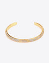 18K Gold-Plated Rhinestone Open Bracelet