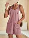 Full Size Scoop Neck Romper with Pockets