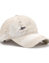 Distressed Adjustable Cotton Baseball Cap