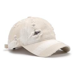 Distressed Adjustable Cotton Baseball Cap