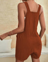 Full Size Scoop Neck Romper with Pockets