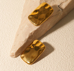 18K Gold-Plated Square Earrings