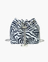 Animal Print Nylon Bucket Bag