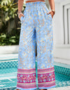 Printed High Waist Wide Leg Pants