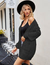 Cable-Knit Long Sleeve Cardigan