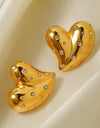 Heart Shape 18K Gold-Plated Zircon Earring