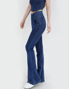 Wide Waistband Bootcut Jeans with Pockets