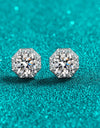 2 Carat Moissanite 925 Sterling Silver Stud Earrings