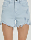 RISEN Full Size High Rise Distressed Detail Denim Shorts