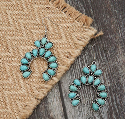 Artificial Turquoise Drop Earrings
