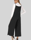 Full Size Cropped Wide Leg Overalls with Pockets