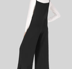 Full Size Cropped Wide Leg Overalls with Pockets