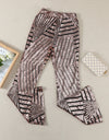 Sequin Striped High Waist Bootcut Pants