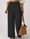 Smocked High Waist Wide Leg Pants