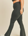 Kimberly C Full Size Slit Flare Leg Pants in Black