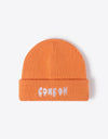 COME ON Embroidered Cuff Knit Beanie