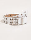 Double Row Star Grommet PU Leather Belt