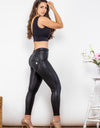 Full Size PU Leather Buttoned Leggings