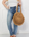 Justin Taylor Brunch Time Straw Rattan Handbag