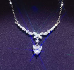 1 Carat 925 Sterling Silver Moissanite Necklace