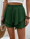 Tied Layered High Waist Shorts